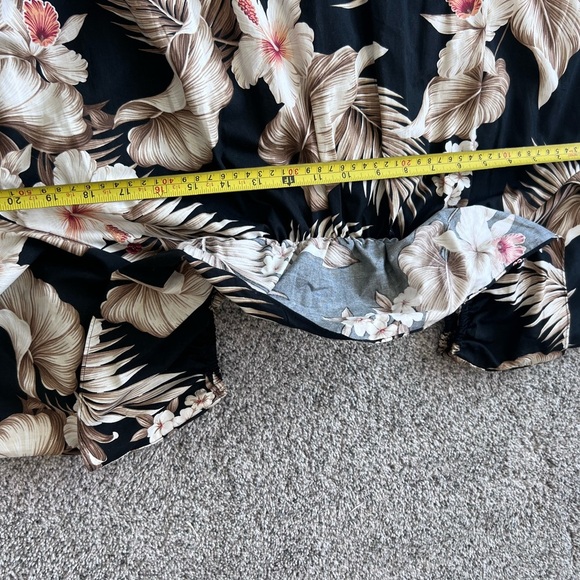 NWT! Vintage Royal Creations 100% Cotton Hawaii Black Tropical Print Maxi Medium - Picture 6 of 8
